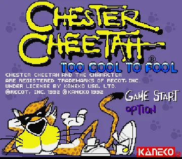 Chester Cheetah - Too Cool to Fool (USA) screen shot title